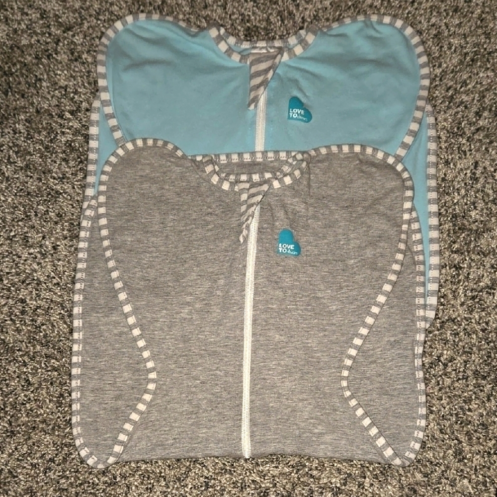 Love to Dream Swaddle in Blue and Gray